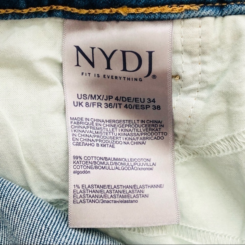 NWT NYDJ Piper Relaxed Crop Straight Leg Jeans in Radiance size 4 - Picture 11 of 16